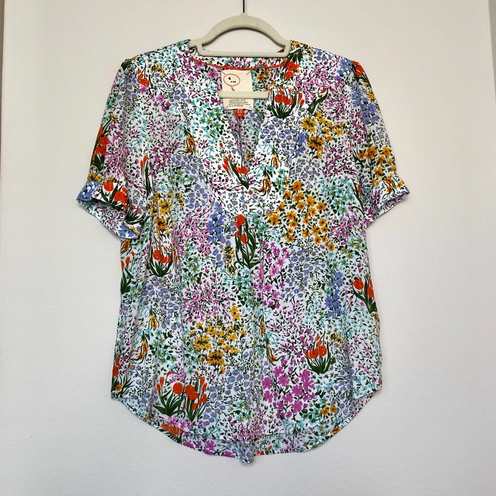 Anthropologie 4 of 52 Conversations Floral Top 6